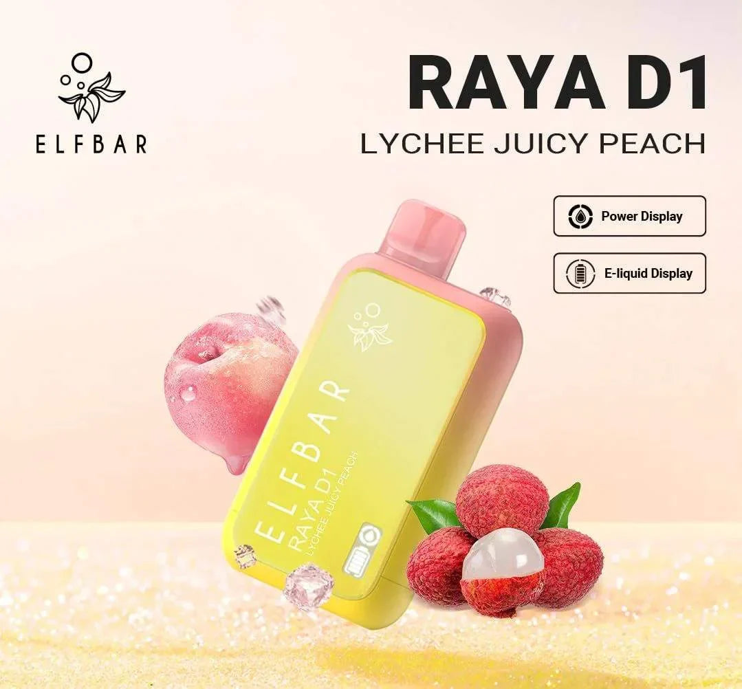 ELF BAR RAYA D1 – Lychee Juicy Peach - Vape Shop Gurugram