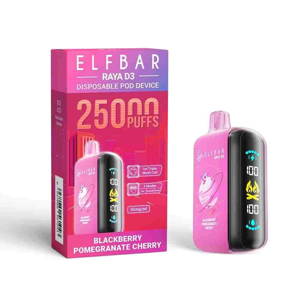 Elf Bar Raya D3 Blackberry Pomegranate Cherry – 25000 - Vape Shop Gurugram