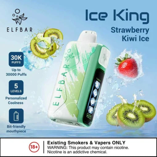 Elf Bar Ice King – Strawberry Kiwi Ice – 30K - Vape Shop Gurugram