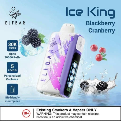 Elf Bar Ice King – Blackberry Cranberry – 30K - Vape Shop Gurugram