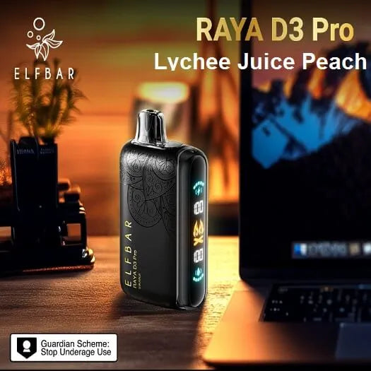 Elf Bar Raya D3 Pro 30K – Lychee Juicy Peach - Vape Shop Gurugram