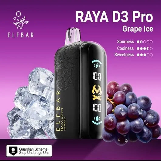 Elf bar Raya d3 pro -30k Grape ice - Vape Shop Gurugram
