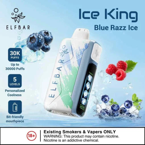 Elf Bar Ice King – Blue Razz Ice – 30K - Vape Shop Gurugram