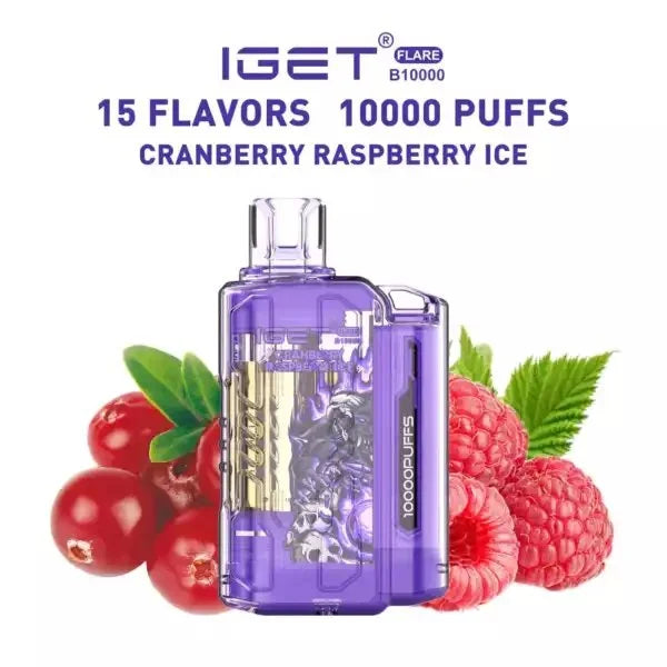 IGET FLARE B10000 – Cranberry Raspberry ice - Vape Shop Gurugram