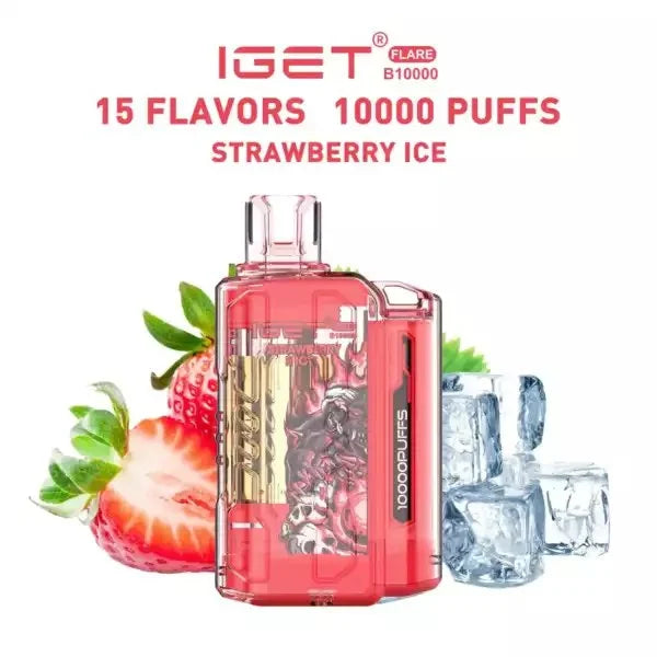 IGET FLARE B10000 – Strawberry ice - Vape Shop Gurugram
