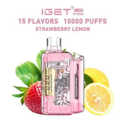 IGET FLARE B10000 – Strawberry Lemon - Vape Shop Gurugram