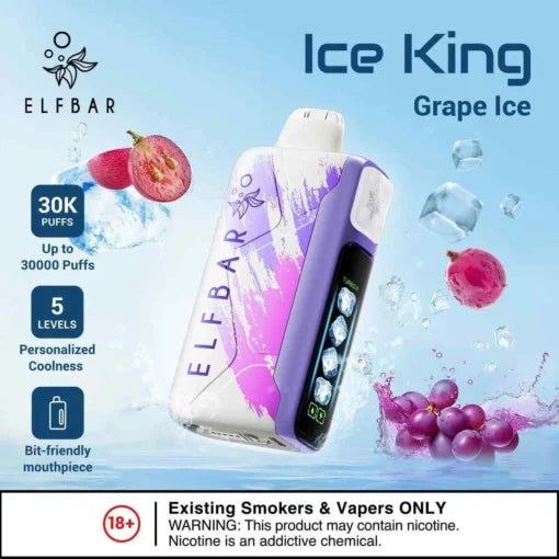 Elf Bar Ice King – Grape Ice – 30K - Vape Shop Gurugram