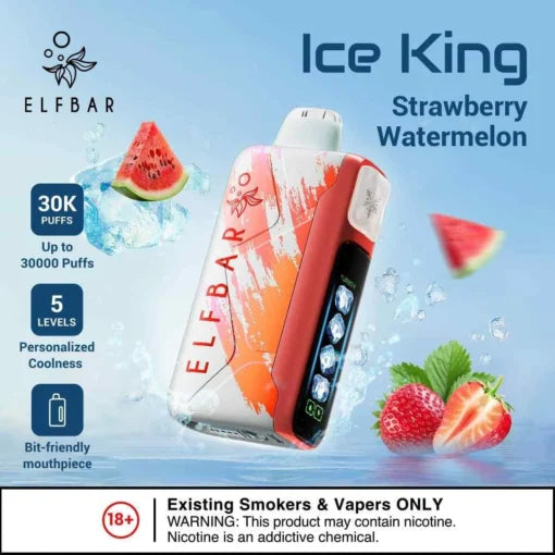 Elf Bar Ice King – Strawberry Watermelon – 30K - Vape Shop Gurugram