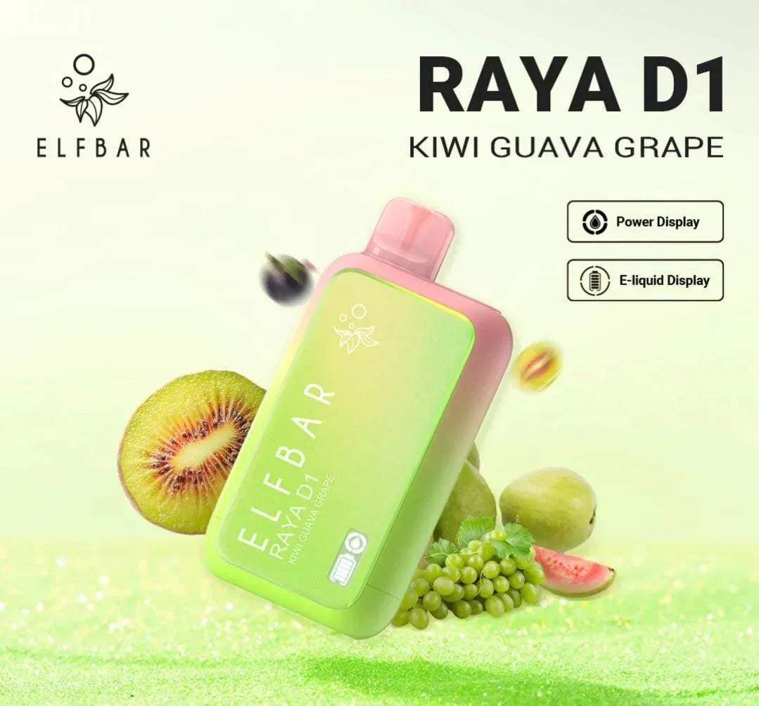 ELF BAR RAYA D1 – Kiwi Guava Grape - Vape Shop Gurugram