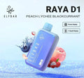 ELF BAR RAYA D1 – Peach Lychee Blackcurrant - Vape Shop Gurugram