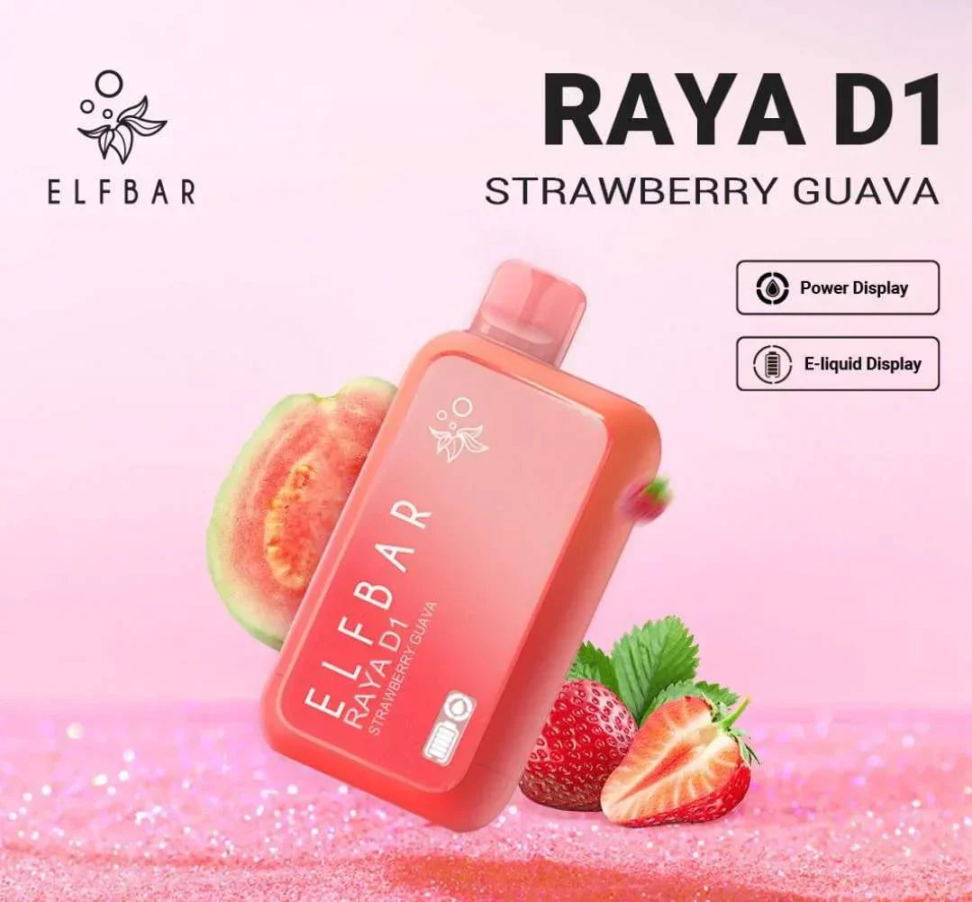 ELF BAR RAYA D1 – Strawberry Guava - Vape Shop Gurugram